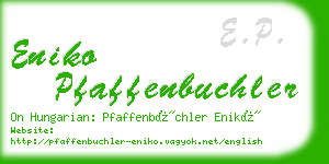 eniko pfaffenbuchler business card